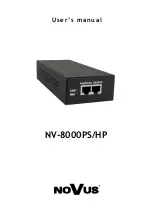 Предварительный просмотр 1 страницы Novus NV-8000PS/HP User Manual