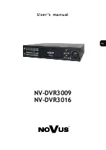 Предварительный просмотр 1 страницы Novus NV-DVR3009 User Manual