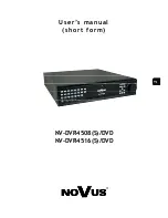 Предварительный просмотр 3 страницы Novus NV-DVR4508(S)/DVD User Manual