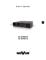 Novus NV-DVR5009 User Manual предпросмотр