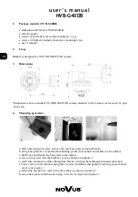 Preview for 2 page of Novus NVB-G40DB User Manual