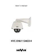 Preview for 1 page of Novus NVC-DN6112MSD-II User Manual