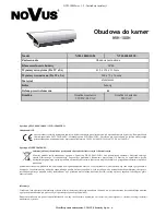 Предварительный просмотр 1 страницы Novus NVH-100 Installation Manual