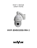 Preview for 1 page of Novus NVIP-2DN5020SD/IRH-2 User Manual