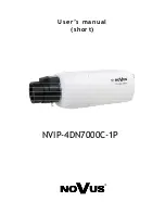 Предварительный просмотр 1 страницы Novus NVIP-2DN7400C-1P User Manual