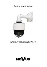 Novus NVIP-2SD-6540/25/F Quick Start Manual preview