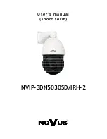 Preview for 1 page of Novus NVIP-3DN5030SD/IRH-2 User Manual