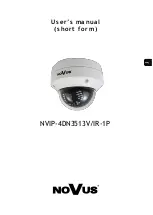 Preview for 1 page of Novus NVIP-4DN3513V/IR-1P User Manual