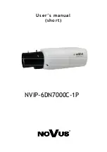 Preview for 1 page of Novus NVIP-6DN7000C-1P User Manual