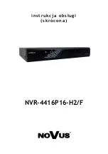 Предварительный просмотр 33 страницы Novus NVR-4416P16-H2/F User Manual