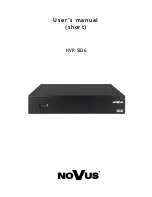 Предварительный просмотр 1 страницы Novus NVR-5836 User Manual