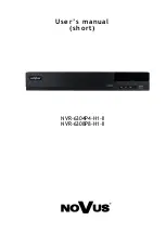 Preview for 1 page of Novus NVR-6304P4-H1-II User Manual