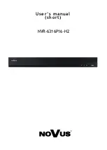 Novus NVR-6316P16-H2 User Manual preview