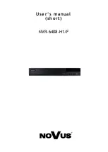 Novus NVR-6408-H1/F User Manual preview