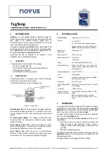 Novus TagTemp Instructions Manual preview