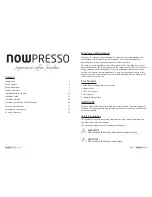 Preview for 2 page of NOWPRESSO Portable Espresso Machine Operation Manual