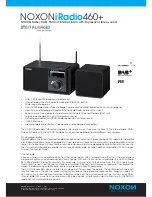 Предварительный просмотр 1 страницы Noxon iRadio 460+ Specifications