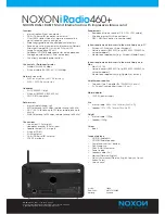 Предварительный просмотр 2 страницы Noxon iRadio 460+ Specifications