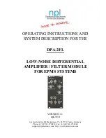 Предварительный просмотр 1 страницы NPI DPA-2FL Operating Instructions Manual