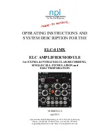 NPI ELC-01MX Operating Instructions And System Description предпросмотр