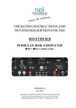 NPI ISO-STIM 01D Operating Instructions And System Description preview