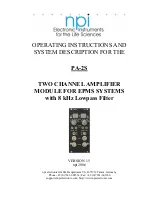 Preview for 1 page of NPI PA-2S Operating Instructions Manual