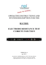 NPI R/I-T1DX Operating Instructions Manual preview