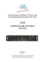 Предварительный просмотр 1 страницы NPI TC-10 Operating Instructions Manual