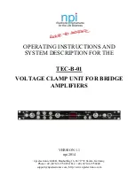 Preview for 1 page of NPI TEC-B-01 Operating Instructions And System Description