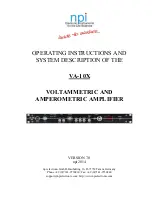 Preview for 1 page of NPI VA-10X Operating Instructions Manual