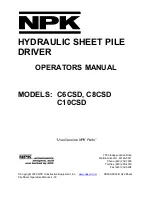 Предварительный просмотр 1 страницы NPK C10CSD Operator'S Manual