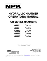 Preview for 1 page of NPK GH10 Operator'S Manual