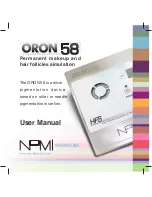 NPM ORON 58 User Manual предпросмотр