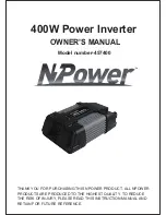 Предварительный просмотр 1 страницы NPower 457400 Owner'S Manual