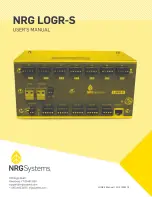 NRG Systems LOGR-S User Manual preview