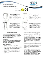 Предварительный просмотр 1 страницы NRS Healthcare Walking Frame Series User Instructions