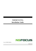 NSFOCUS NTA Installation Manual preview