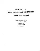 NSI NCM 708 Operation Manual preview