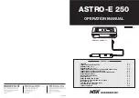 Предварительный просмотр 1 страницы NSK ASTRO-E 250 Operation Manual