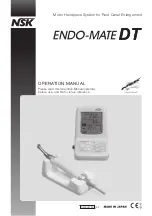 NSK ENDO-MATE DT Operation Manual предпросмотр