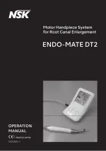 NSK ENDO-MATE DT2 Operation Manual предпросмотр