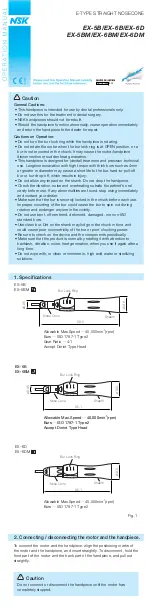 NSK EX-5B Operation Manual предпросмотр