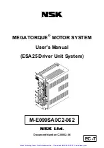 Preview for 2 page of NSK MEGATORQUE M-ESA-J0002V25 User Manual