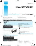 Предварительный просмотр 1 страницы NSK SGL70M Operation Manual