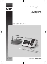 Предварительный просмотр 1 страницы NSK VarioSurg Operation Manual