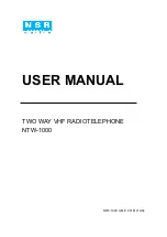 Preview for 1 page of NSR Marine NTW-1000 User Manual