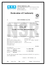 Preview for 23 page of NSR Marine NTW-1000 User Manual