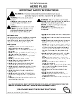 Preview for 1 page of NSS AERO PLUS Operation Manual