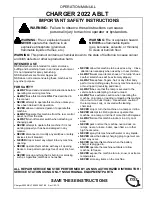 Preview for 1 page of NSS CHARGER 2022 ABLT Operation Manual