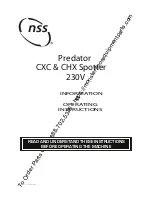 NSS Predator CHX Information & Operating Instructions preview